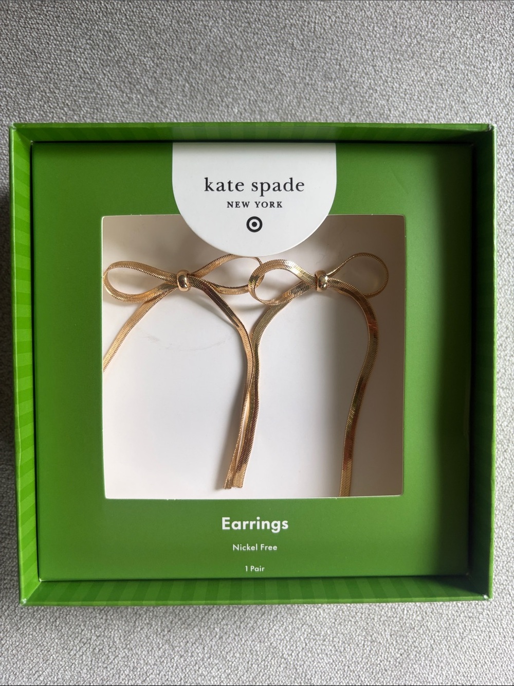 kate spade Gold Bow Tassel Earrings